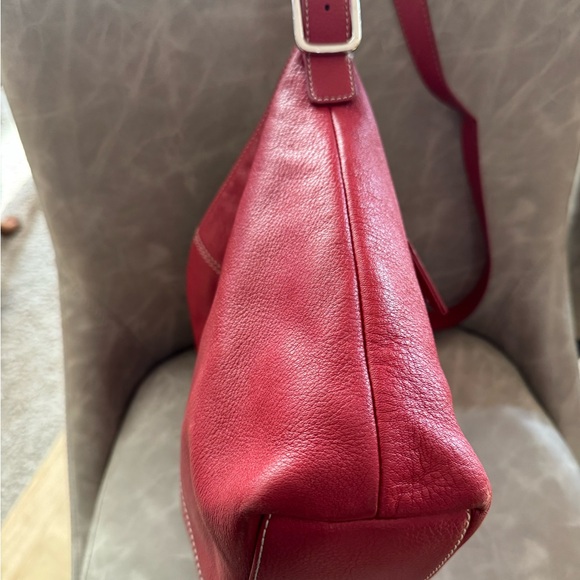 Giani Bernini Red Leather Shoulder Bag - Picture 4 of 8